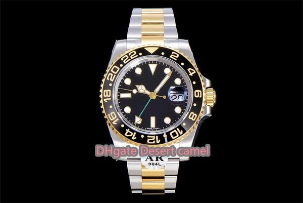 

ar factory maker watch , quality cal.3186 movement 40mm 18k wrapped gold 904 steel ceramic mechanical automatic mens men's watch watche, Slivery;brown