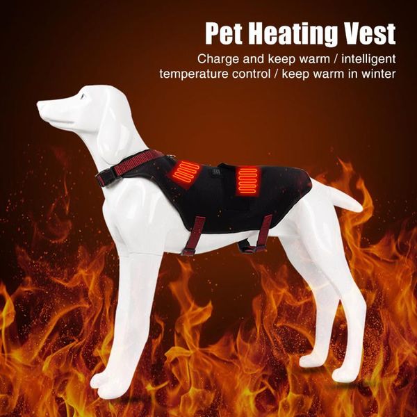 

dog apparel comfortable usb charging soft with traction rope 3 level multifunction dogs washable electric winter warm pet heating vest