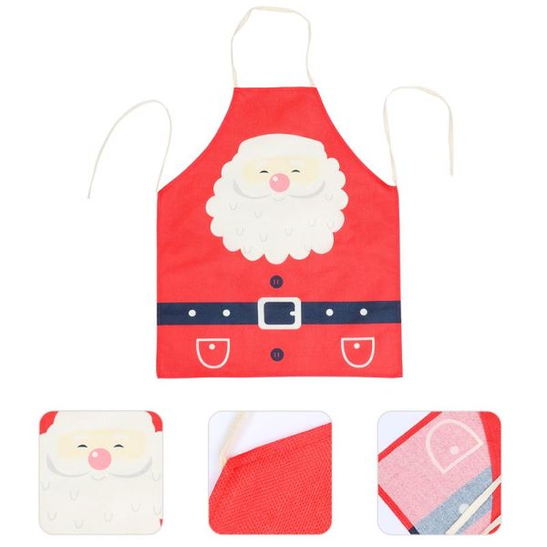 

aprons 1 pc red christmas apron santa claus dinner party costume
