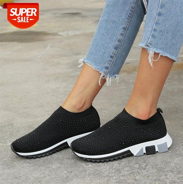 

large size flat-bottom flying woven sneakers women 43 casual shoes trend #kz3e
