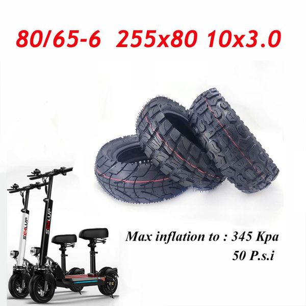 

motorcycle wheels & tires 10x3.0 tubeless tire 80/65-6 and 255x80 inner outer tyre off-road for electric scooter speedual grace zero 10x kug
