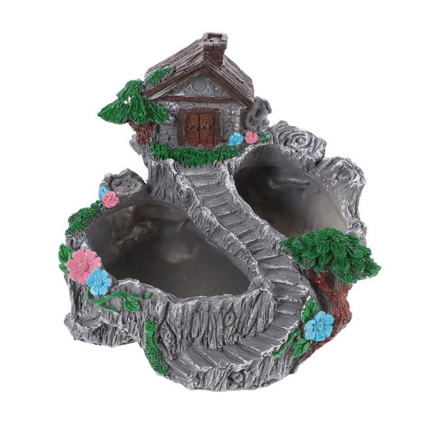 

planters & pots 1 pc resin flower pot mini house simulated planter