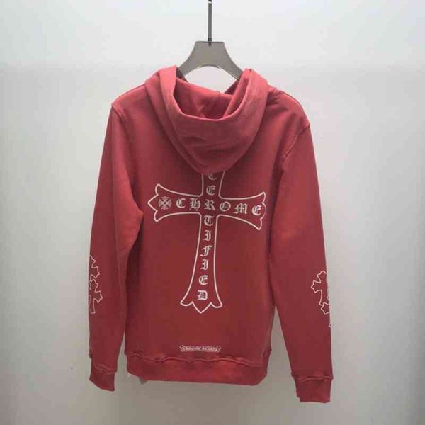 

hoodie crowe ch autumn men's coat cross sanskrit printing tide sign, Black