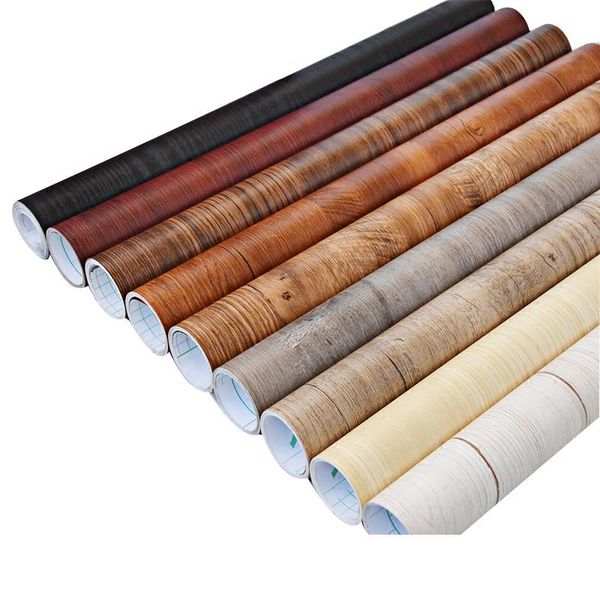

wallpapers wood grain sticker furniture renovation table cabinet decoration wallpaper door pvc waterproof self-adhesive