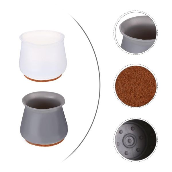 

16pcs silicone table feet mat shockproof chair caps non-skid protector covers