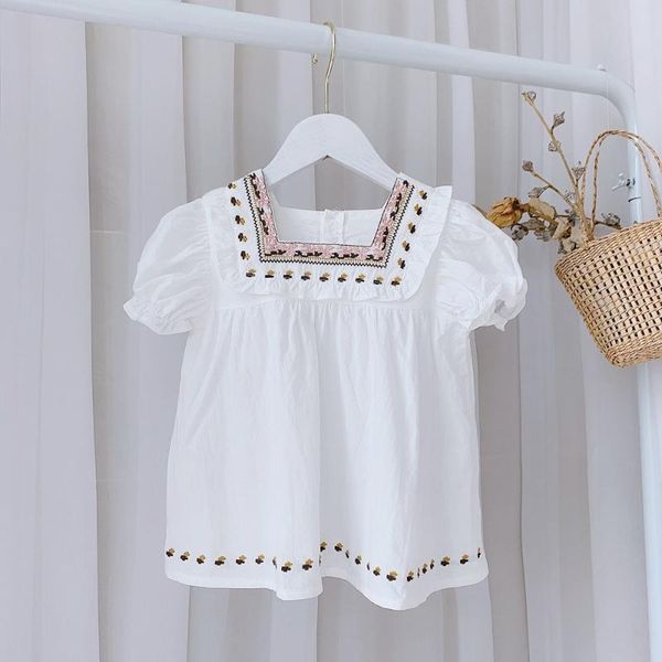 

girl's dresses summer girls kids princess embroidery dress children baby infants short sleeve ethnic vintage vestidos outfits, Red;yellow