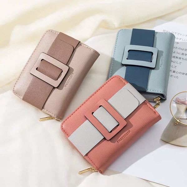 

and wallet student rivet 2020 frosted small buckle ladies summer tri-fold retro spring short new rtdsv