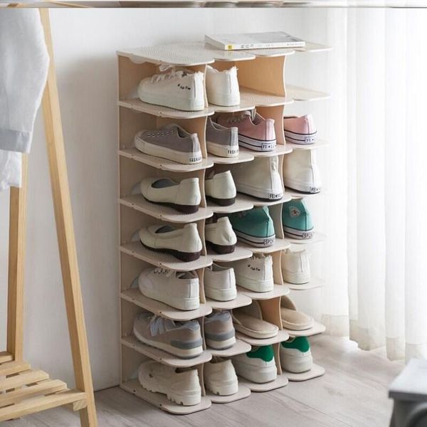 

clothing & wardrobe storage stackable shoe hanger creative foldable space saving rack practical multi-layer shoes stand organizers wy40306
