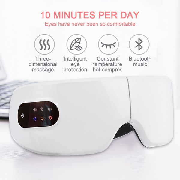 

smart 4d eye heating massager anti wrinkles massage care bluetooth music foldable eye protection for tired eyes instruments