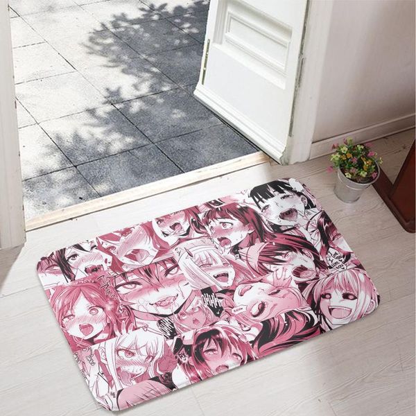 

carpets cartoon doormat for entrance door flannel anti-slip absorbent bathroom floor mat anime manga rugs christmas decoration carpet