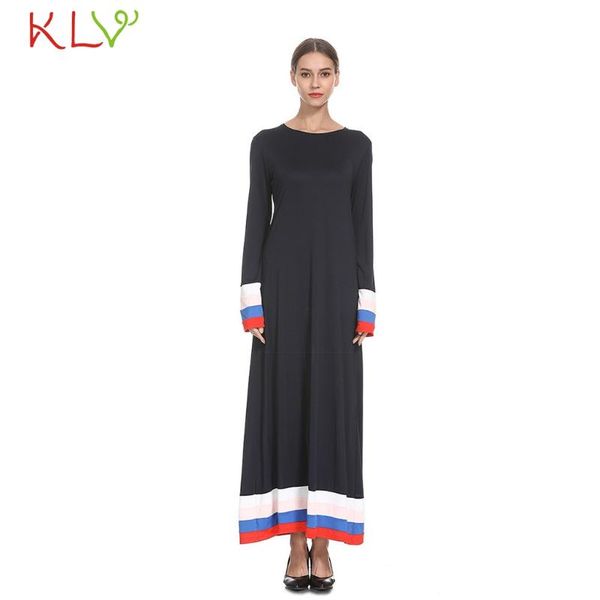 

casual dresses dress women muslim arab islam jilbab long sleeve party night 2021 summer vestidos robe femme 19apr11, Black;gray