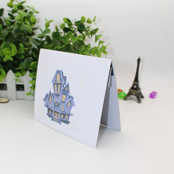 

greeting cards party 3d three-dimensional pumkin pattern themed invitation gift for
