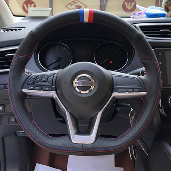 

for nissan qashqai new x-trail teana tiida bluebird sylphy diy leather suede steering wheel cover car wheel cover
