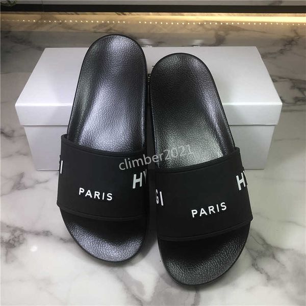 

luxury designer men women slippers sandals shoes slide summer fashion wide flat flip flops size eur36-eur46 zlh, Black