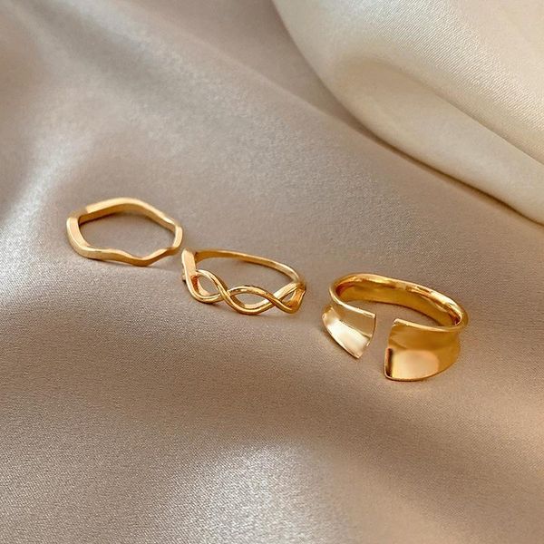 

wedding rings low price jewellery luxury personalized irregular gold female finger fashionable cross adjustable for women, Slivery;golden