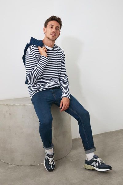 

men indigo skinny jean men's jeans 2021, Blue