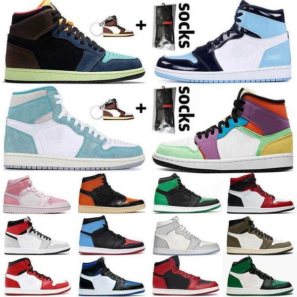 

2020 jumpman 1s youth boys men women high retro basketball shoes travis scotts fearless obsidian unc athletics sneakers man sports shoes