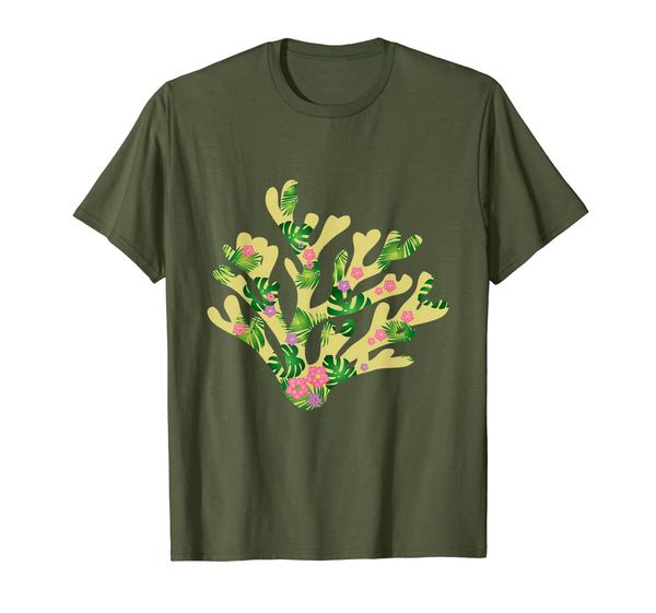 

Coral Flower Plant Floral Polyp Hawaiian T-Shirt, Mainly pictures