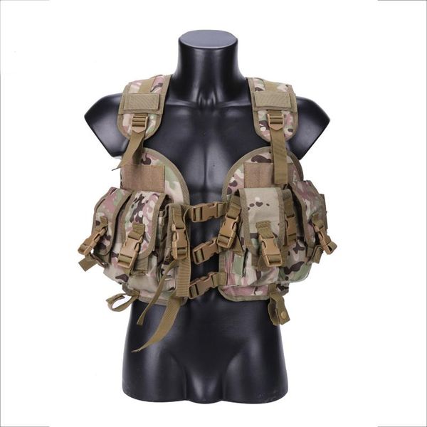 

hunting jackets tactical molle vest magazine pouch uniform army military equipment combat cs outdoor body armor clothes, Camo;black