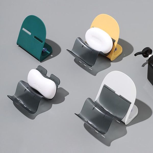 

soap dishes hanging shampoo dish rack sink sponge drain box suction cup storage travel bathroom gadget creative portable