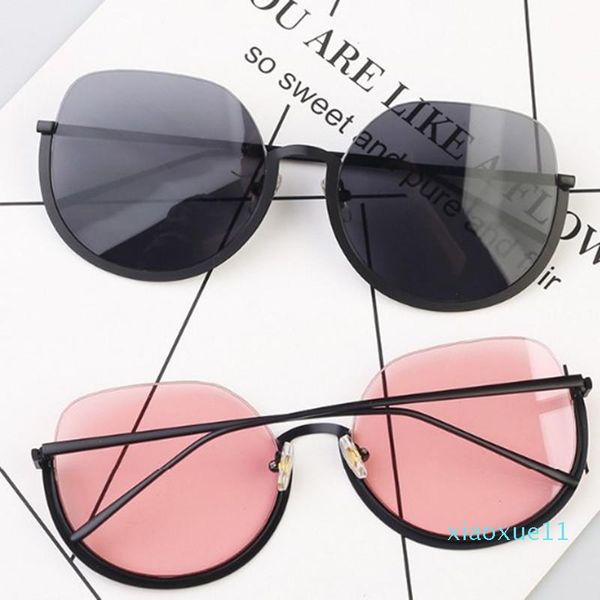 

luxury- 2021 new round sunglasses women driving vintage retro mirror sun glasses fashion big box sun glasses female oculos uv400, White;black
