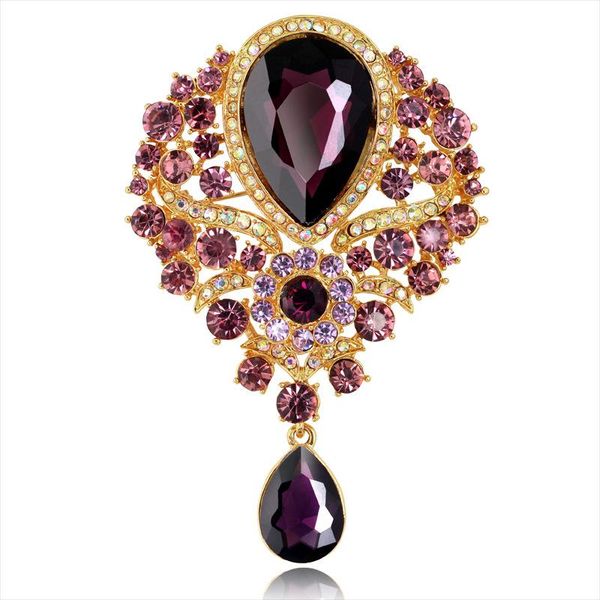 

pins, brooches women girls man alloy rhinestone fashion badge pins brooch on dress clothes bag jewelry accessories, Gray