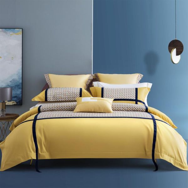 

bedding sets luxury 100% egyptian cotton set 4pcs king  size soft bed duvet cover flat sheet coberta de cama casal