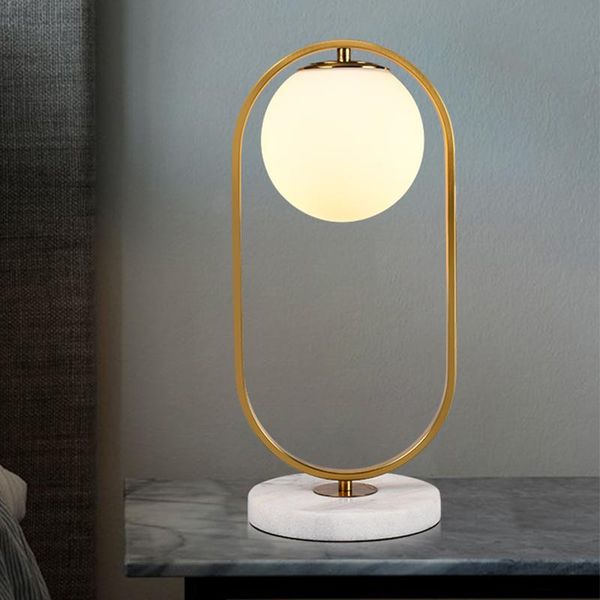 

shape marble metal table lamp nordic post-modern simple luxury living room sofa designer bedroom bedside lamps
