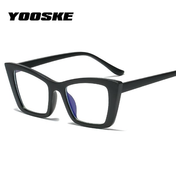 

sunglasses yooske anti blue light cat eye glasses frames women fashion computer eyeglasses gaming optical frame for ladies, White;black
