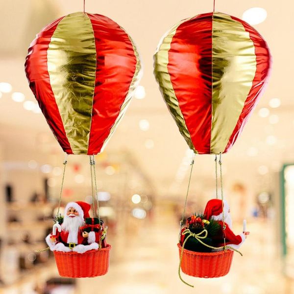 

christmas decorations tree hanging ornaments santa claus air balloon pendant year decor window