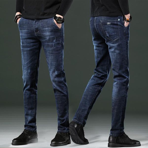 

men's jeans 2021 men's spring and autumn pants trendy casual trousers, Blue