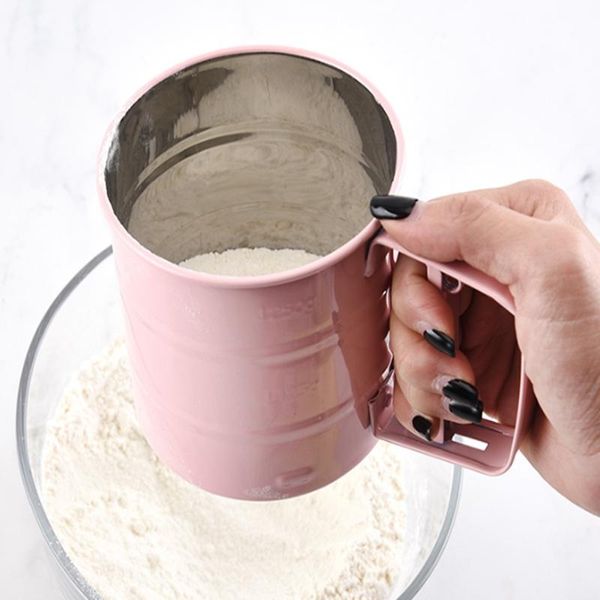 

baking & pastry tools hand sifted flour tool semi-automatic pressed