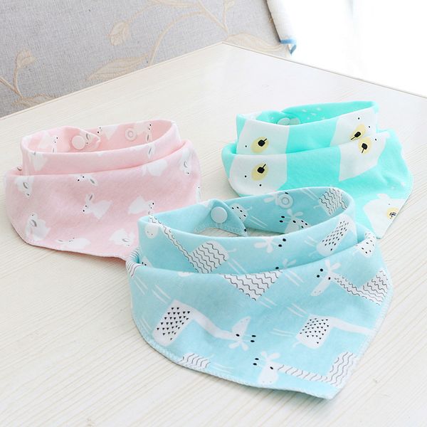 

3pieces/lot baby bibs cotton baby feeding apron triangle bib girls boys cartoon feeding scarf bib collar bib burp cloth bandana saliva towel