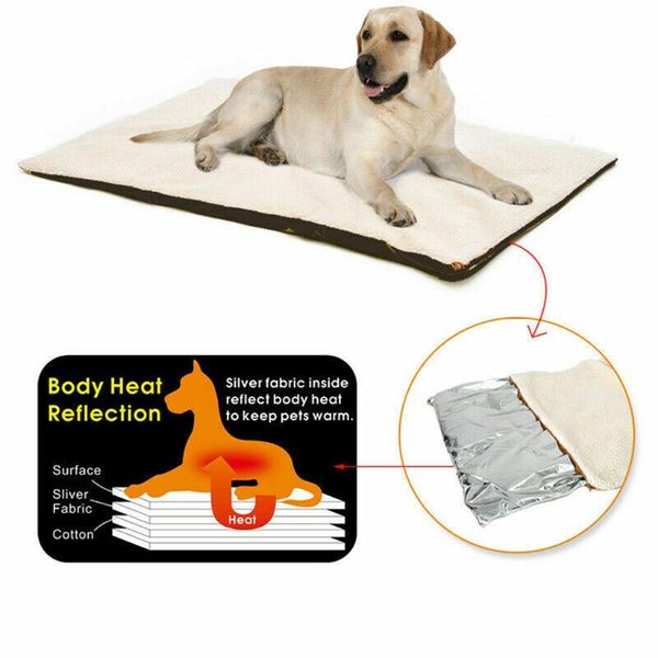 

warm mat for cat dog thermal pet soft sleep keep in winter blankets pad self heating rug washable bed 1 kennels & pens