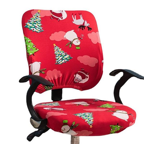 

chair covers spandex office christmas elastic armchair seat cover rotating lift computer slipcover strech silla