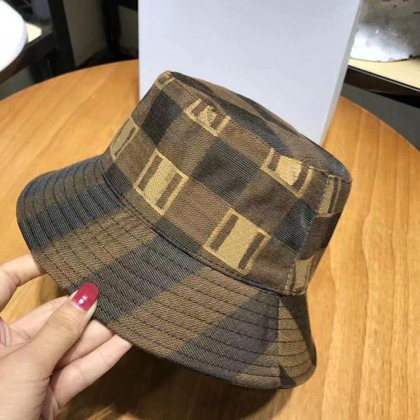 

fashion plaid bucket hat bonnet winter cap women designers caps hat mens womens beanie brim hats cap new, Blue;gray