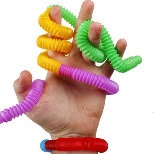 Dekompression Mini Tube Sensory Fidget Twist Tubes Spielzeug Stress Angst Relief Squeeze Stretch Teleskop Balg Rohr Finger Spaß Spielzeug