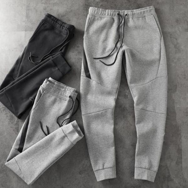 

21fw tech fleece sport pant space cotton trousers men tracksuit bottoms mens joggers techfleece camo running pants 2 colors-wm, Black