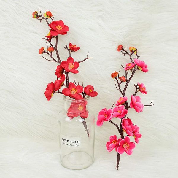 

artificial silk fake flowers plum blossom floral wedding bouquet home party decoration handmade diy birthday cake decorating decorative & wr