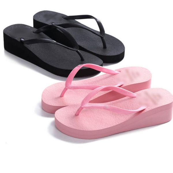 

flip flop platform women wedge slippers female casual slides thick bottom ladies fashion chic summer slipper sandals, Black