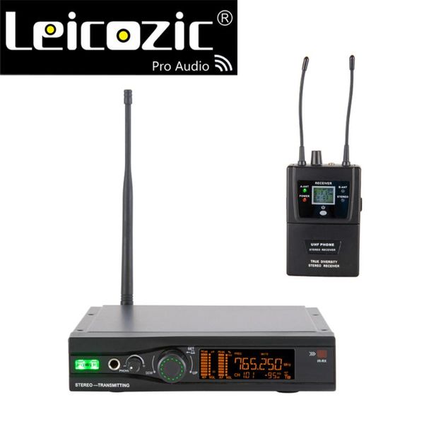 

leicozic stereo in ear monitoring system wireless stage performance monitor transmitter & receiver bodypack microphones