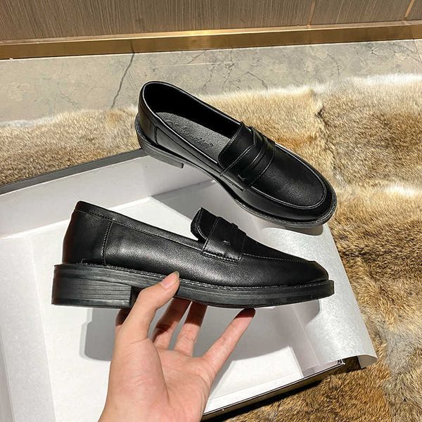 

british style small leather sho women's autumn flat sole single lefu