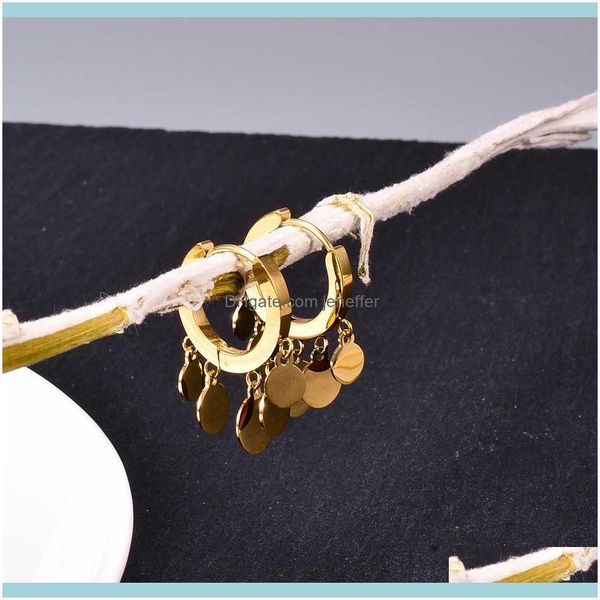 Charm JewelryFactorydz80E03 Abartılı Atmosfer Çok Katmanlı Geometrik Kadın Gofret Trail Kore Mizaç Çember Kolye Küpe Damlası