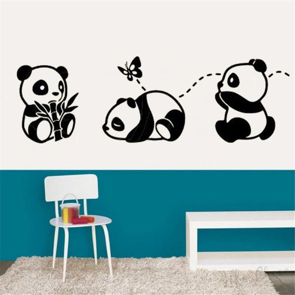 

wall stickers panda decals baby bedroom nursery home decor cartoons poster kids girls boys teen room lovely mural dw5836