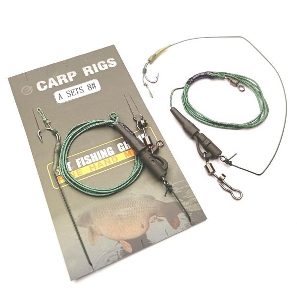 

1set/bag hand made carp fishing rig terminal tackle hair chod for line group with 2# 4# 6# 8# hooks accessories