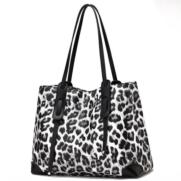 

shoulder totes leather bucket large bolsa women capacity chain leopard handbags design bag brand bags shopping feminin pu drokd