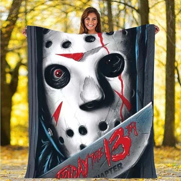 

blankets halloween movie horror blanket flannel super soft fleece throw lightweight warm for bedroom couch sofa