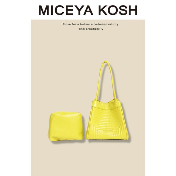 

fashion women's large capacity tote bag niche design portable bucket makeup burning wheat bag