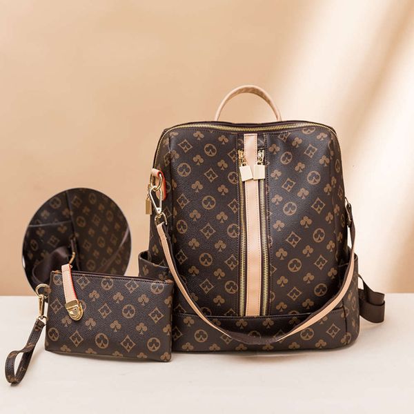 

backpack women's 2021 fashion trend printing leisure anti theft backpack multi purpose travel bag mother