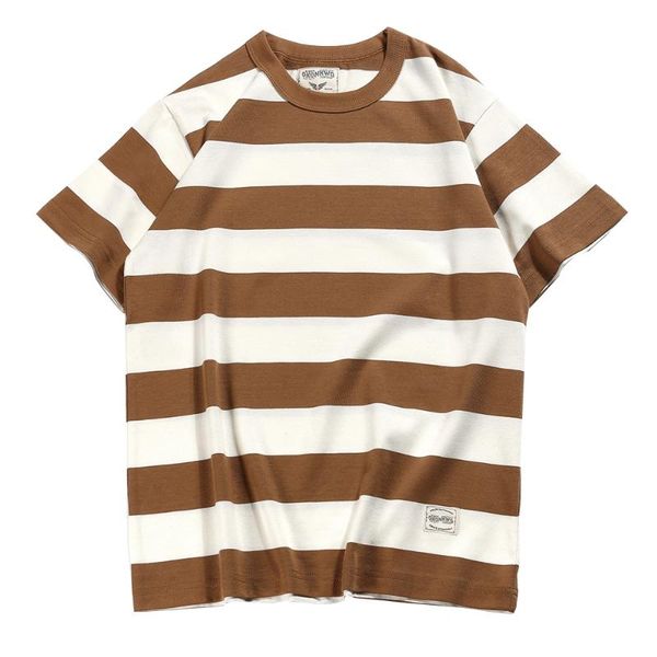 

men's t-shirts striped short sleeve t-shir mens summer wide crew neck half-sleeve color block casual loose cotton tee men, White;black